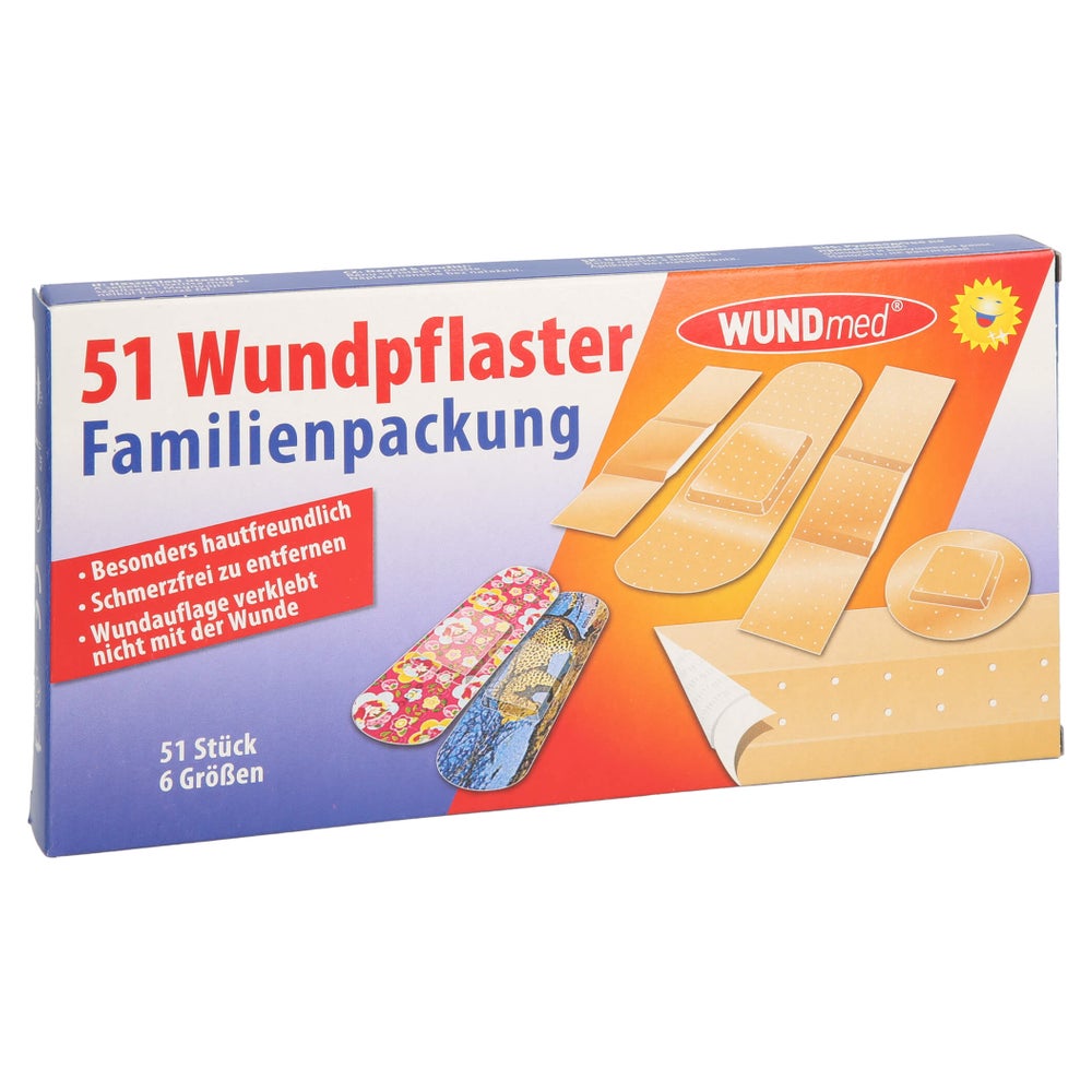 Wundpflaster Familienpackung 6 Größen 51 St