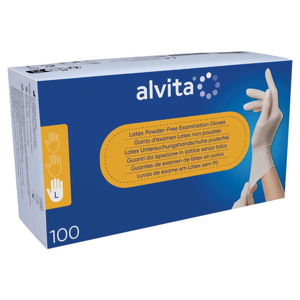Alvita Latex Unt.handschuhe unsteril pud 100 St