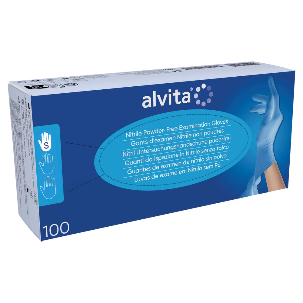 Alvita Nitril Unt.handschuhe unsteril pu 100 St