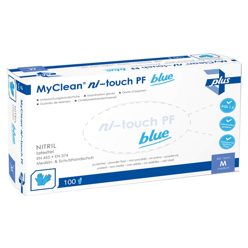 Myclean Ni-touch blue PF Handsch.Nitril 100 St