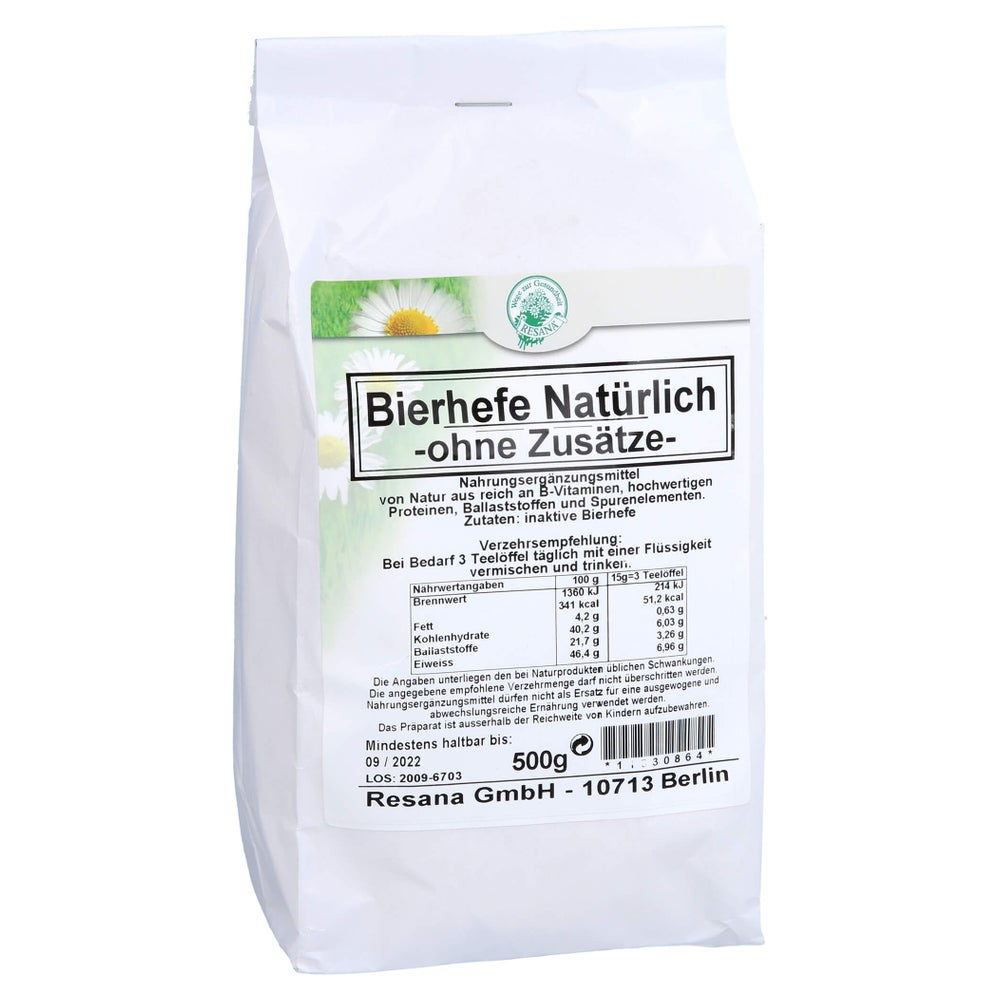 Bierhefe Natürlich ohne Zusätze Pulver 500 g