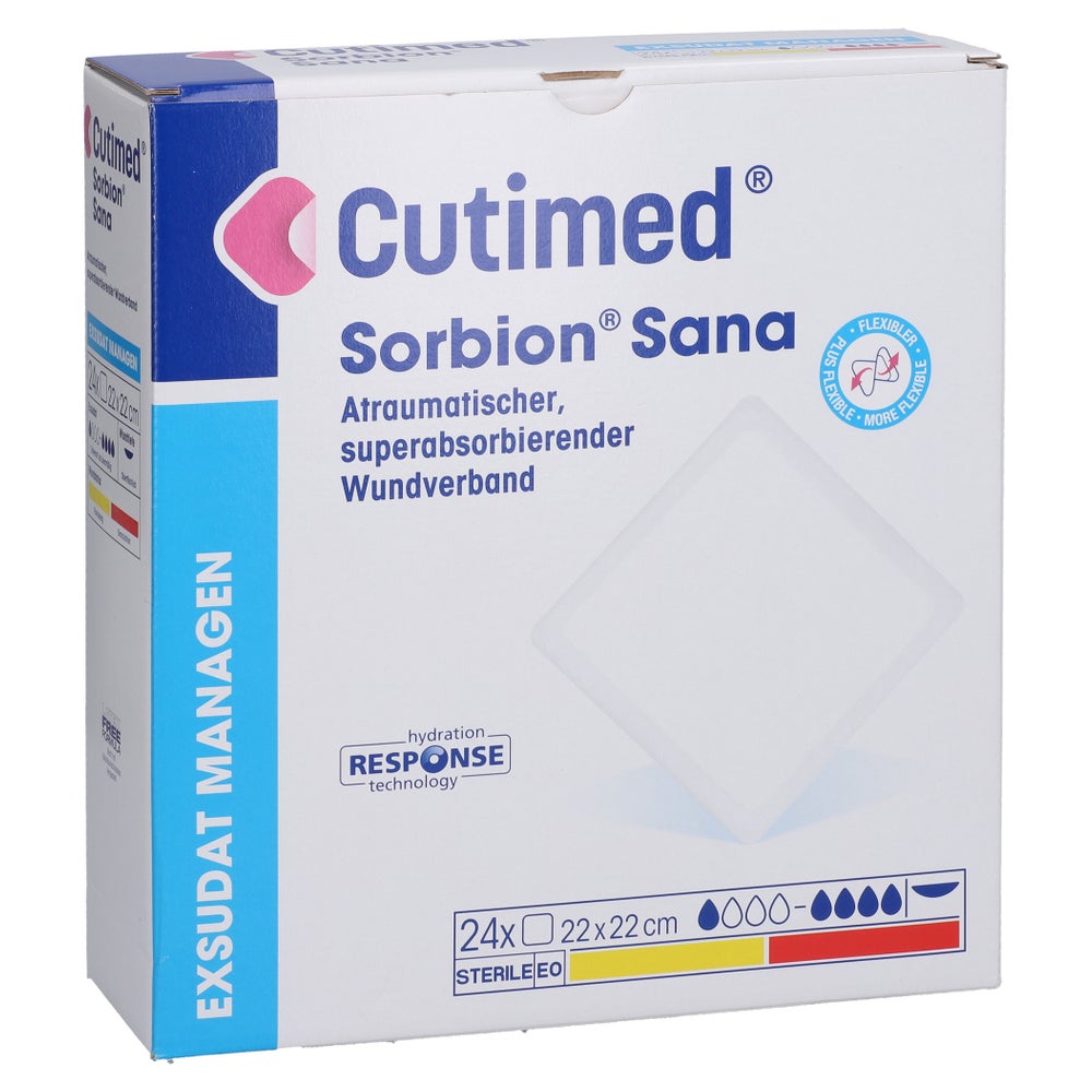 Cutimed Sorbion SANA Wundauflage 22x22 c 24 St