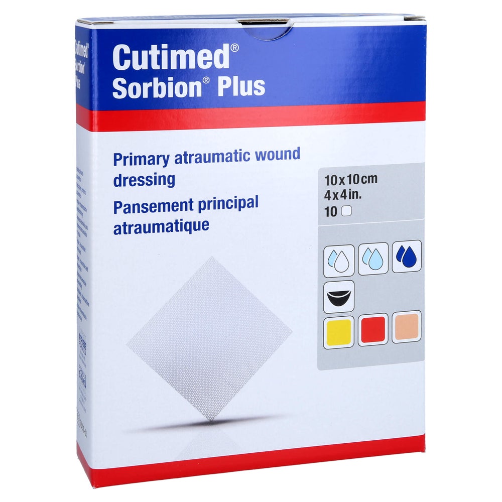 Cutimed Sorbion Plus Wundauflage 10x10 c 10 St