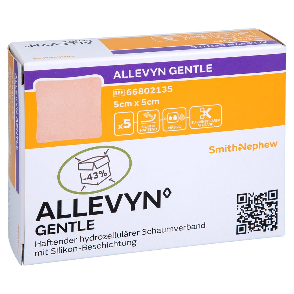 Allevyn Gentle 5x5 Cm Schaumverband 5 St