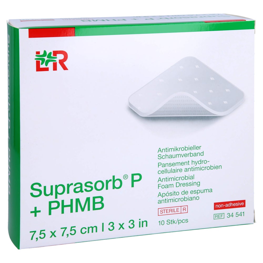 Suprasorb P+phmb Schaumverband 7,5x7,5 c 10 St