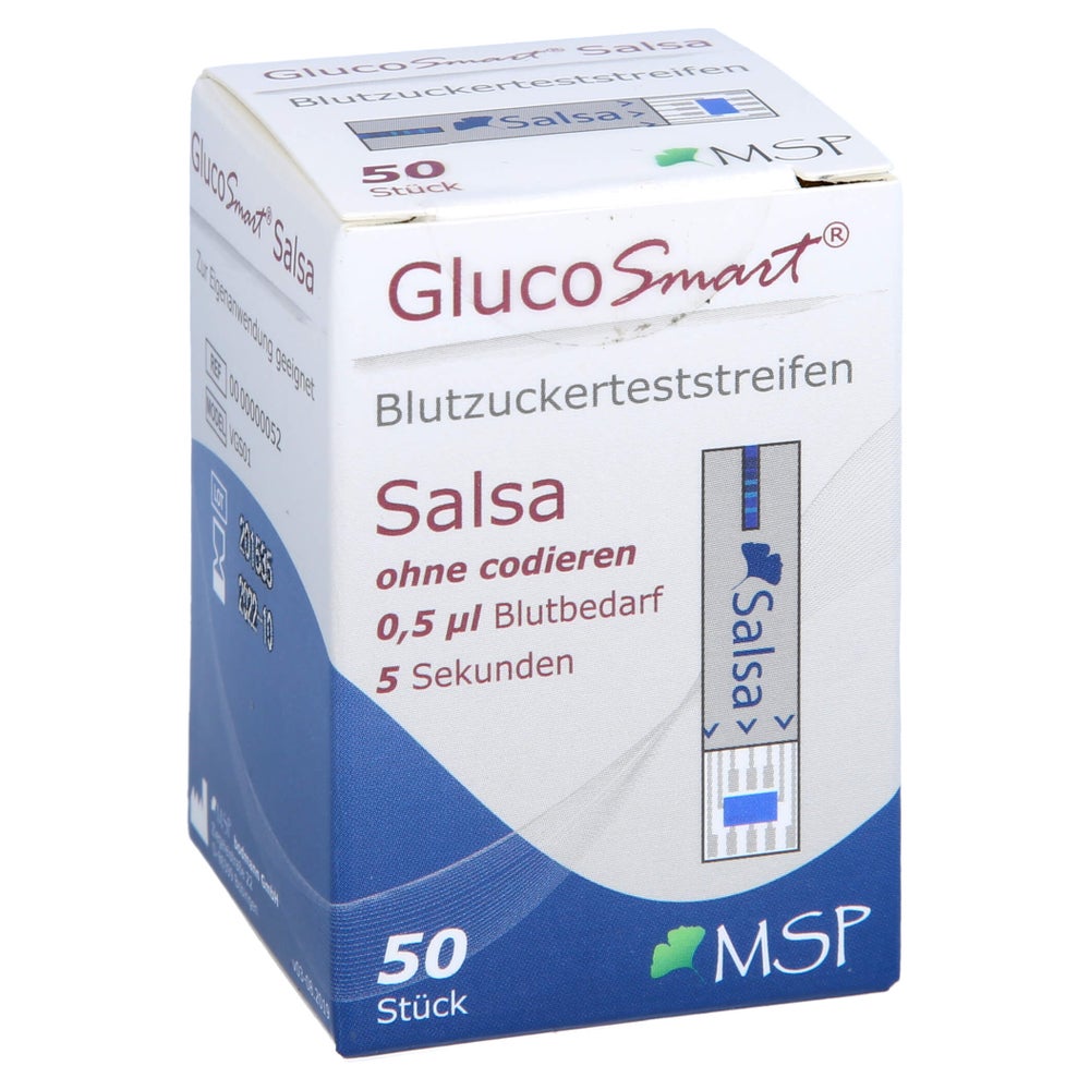 Glucosmart Salsa Blutzuckerteststreifen 50 St