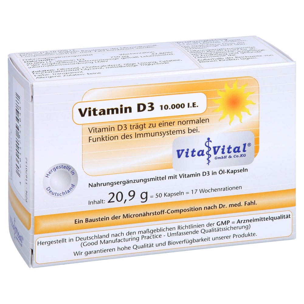 Vitamin D3 10.000 I.E. Kapseln 50 St