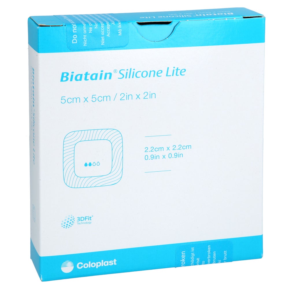 Biatain Silicone Lite Schaumverband 5x5 Cm 5 St