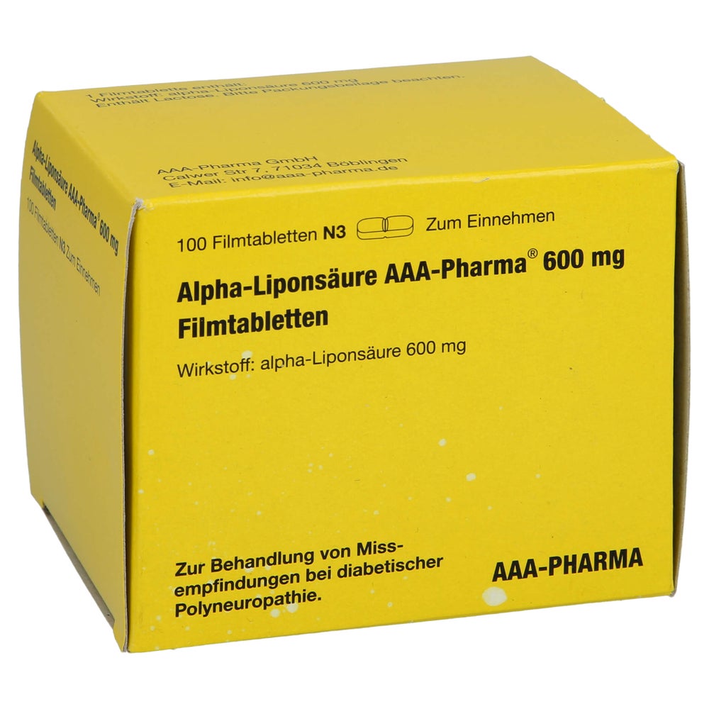 Alpha Liponsäure AAA- Pharma 600 mg Film 100 St