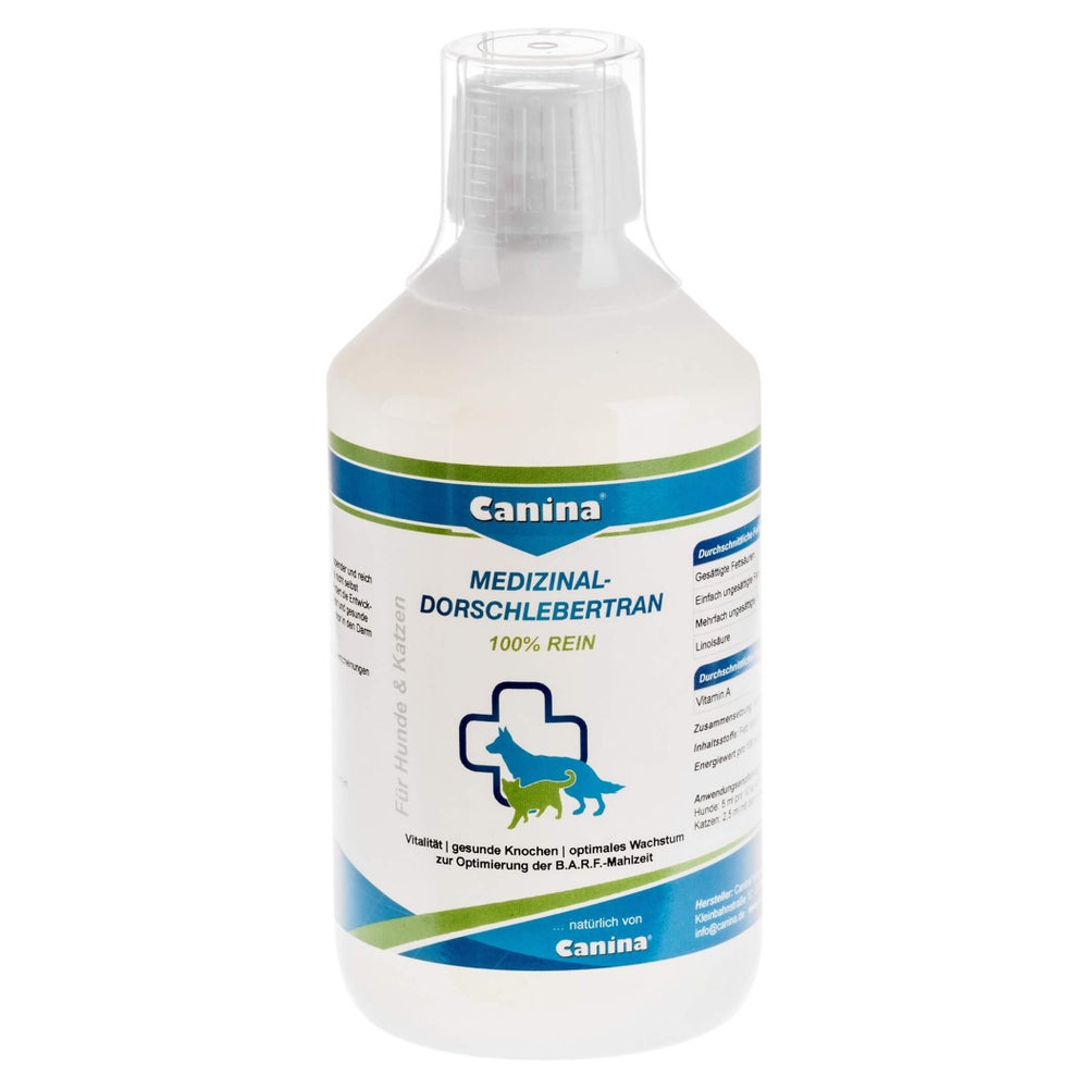 Medizinal-dorschlebertran für Hunde und 500 ml