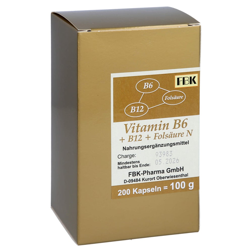 Vitamin B6+b12+folsäure N Kapseln 200 St