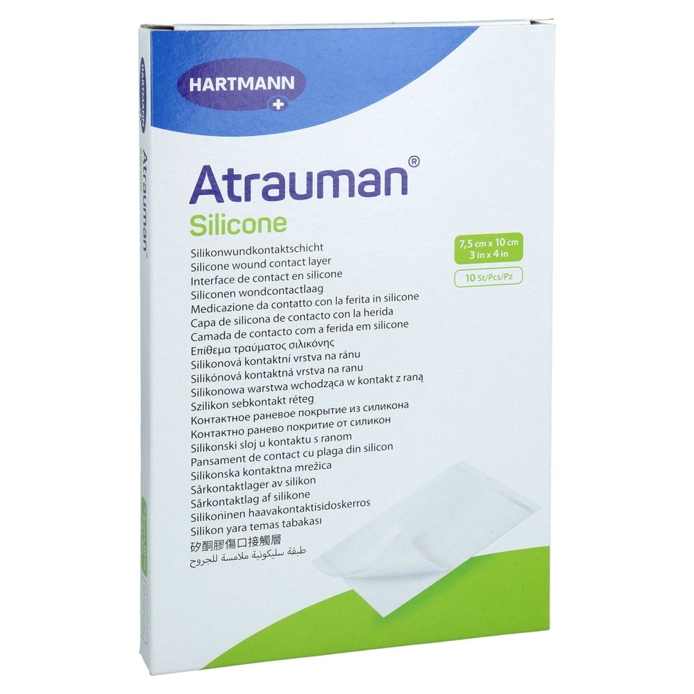 Atrauman Silicone Steril 7,5x10 cm Kompr 10 St
