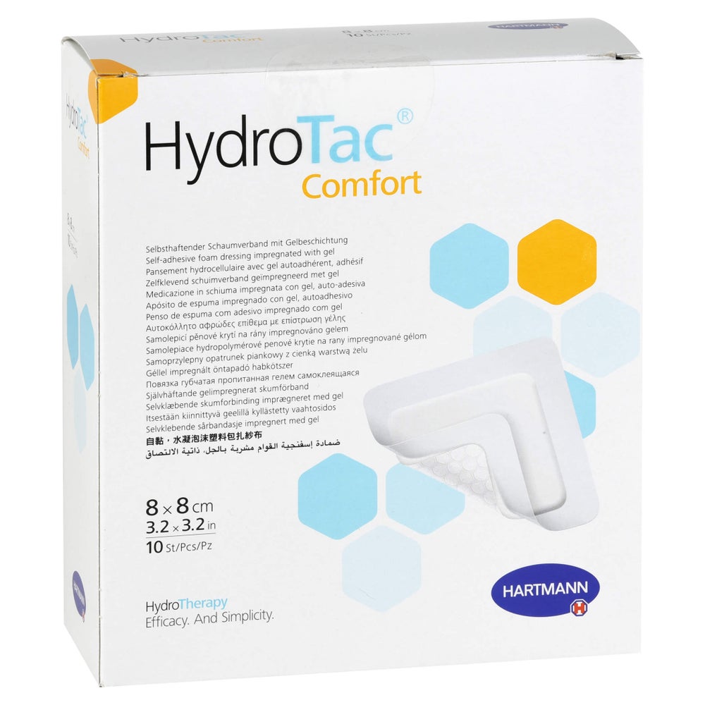 Hydrotac Comfort Schaumverband 8x8 cm st 10 St