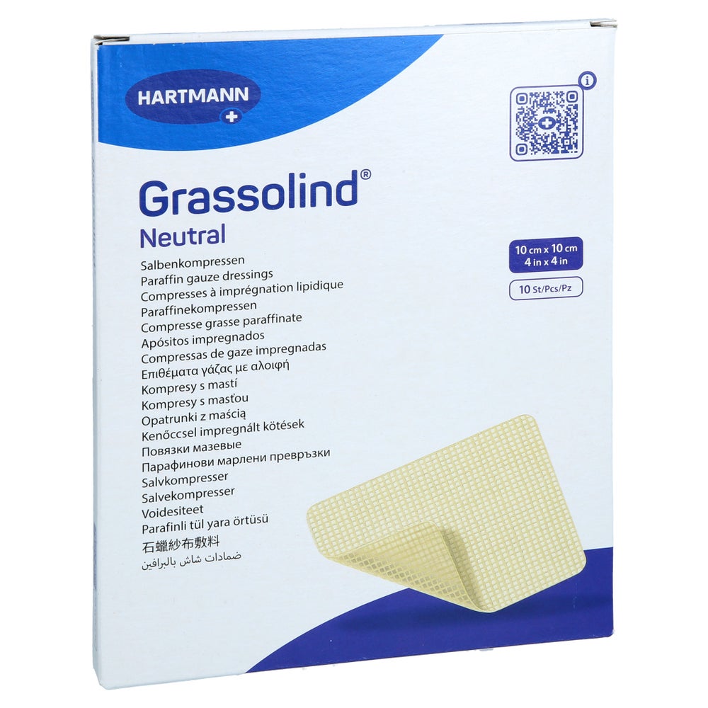 Grassolind Salbenkompressen 10x10 cm ste 10 St