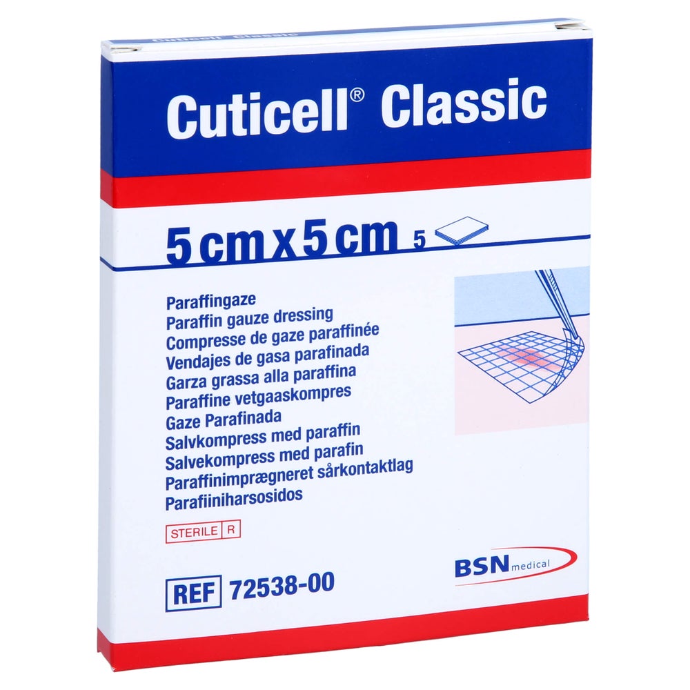 Cuticell Classic Wundgaze 5x5 cm 5 St