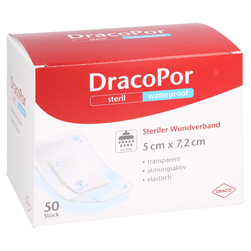 Dracopor Waterproof Wundverband 5x7,2 cm 50 St