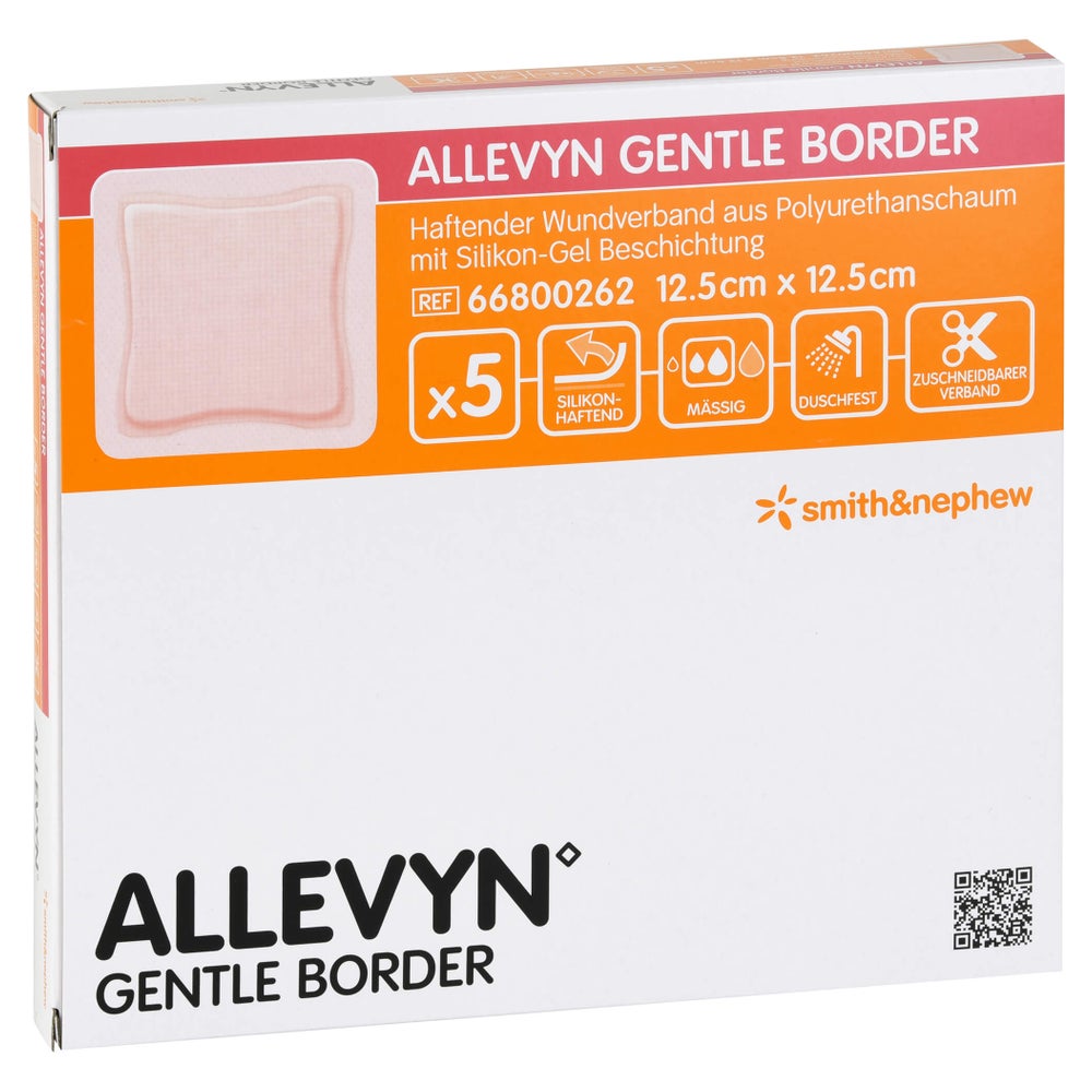 Allevyn Gentle Border 12,5x12,5 cm Schau 5 St