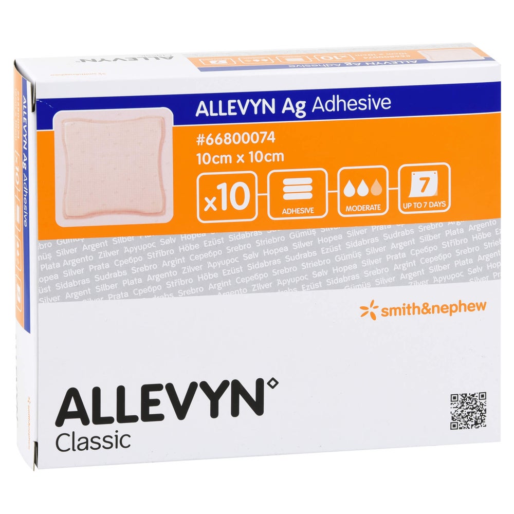 Allevyn Ag Adhesive 10x10 cm Wundverband 10 St