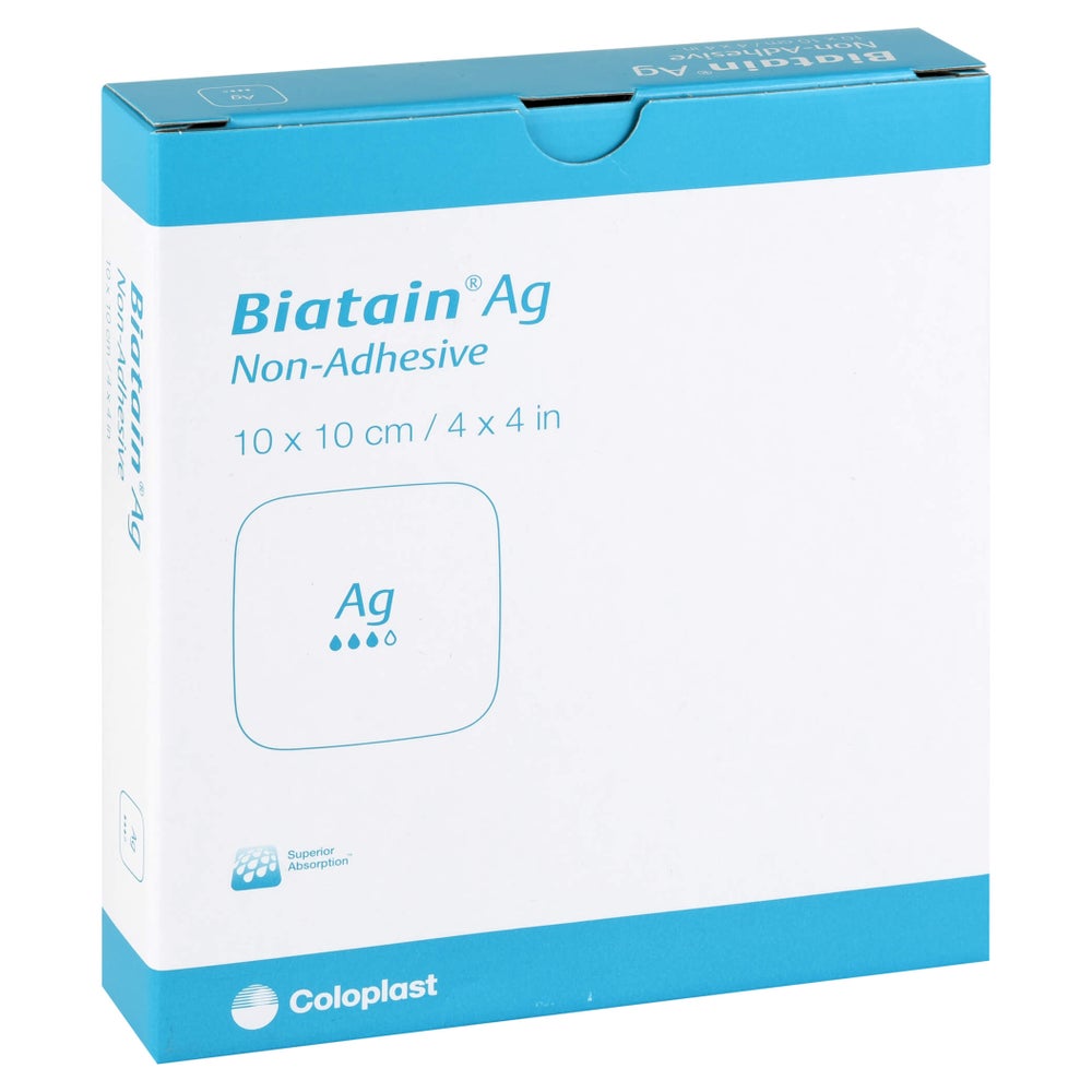 Biatain Ag Schaumverband 10x10 cm nicht 5 St