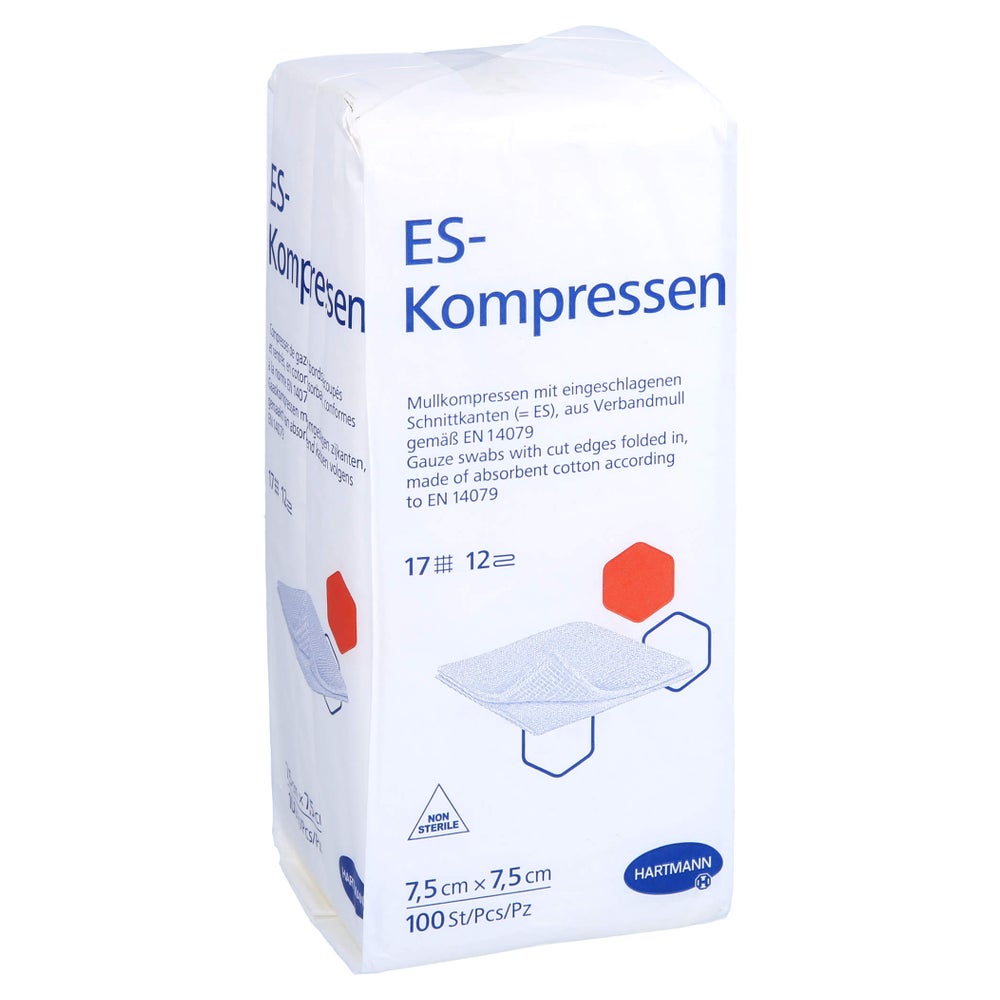 Es-kompressen Unsteril 7,5x7,5 cm 12fach 100 St