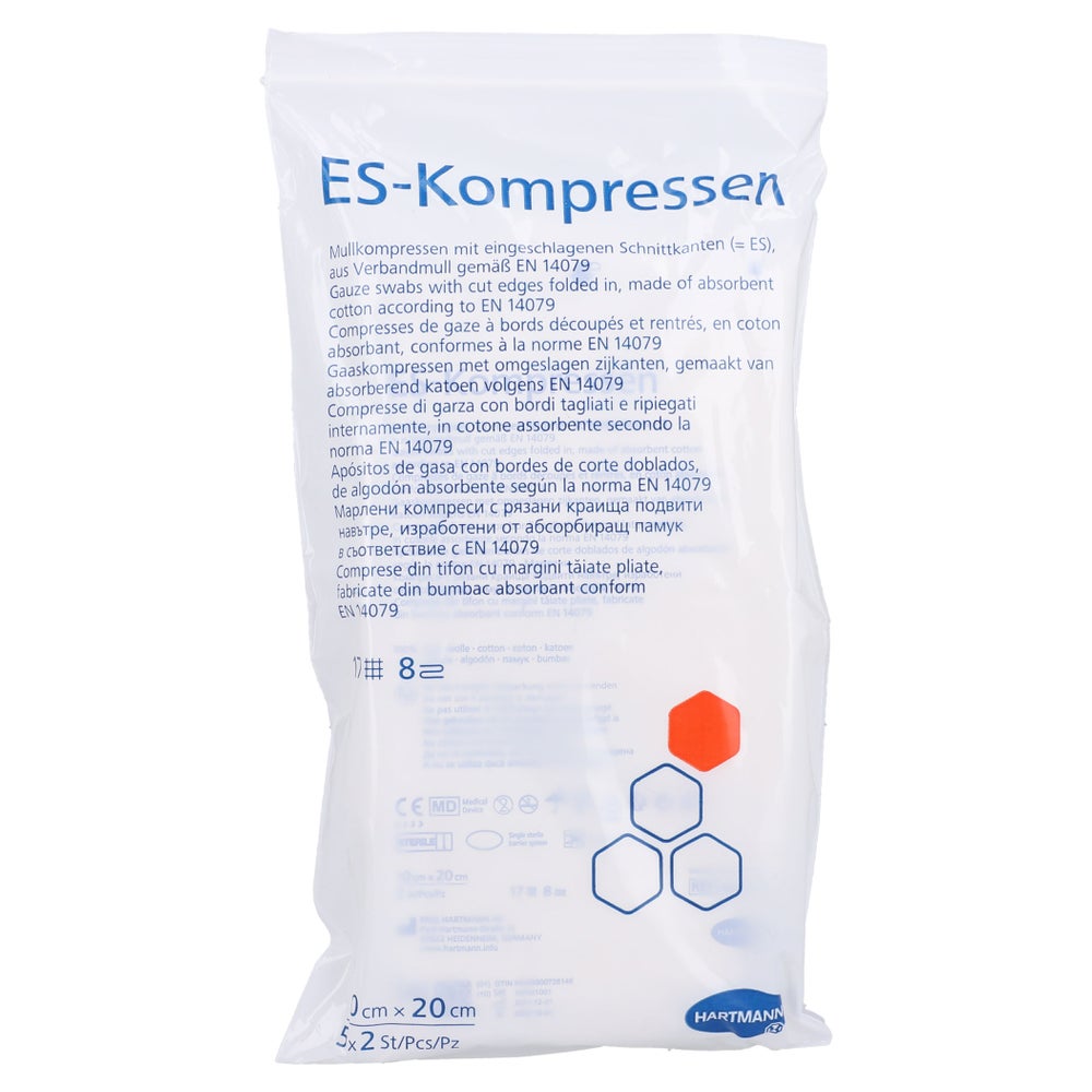 Es-kompressen Steril 10x20 cm 8fach 5X2 St