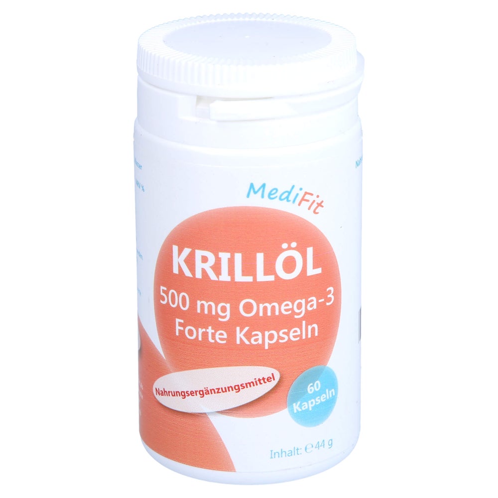 Krillöl 500 mg Omega-3 Forte Kapseln Med 60 St
