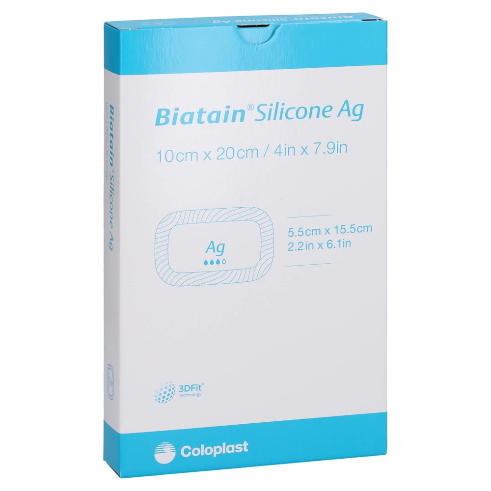 Biatain Silicone Ag Schaumverband 10x20 5 St