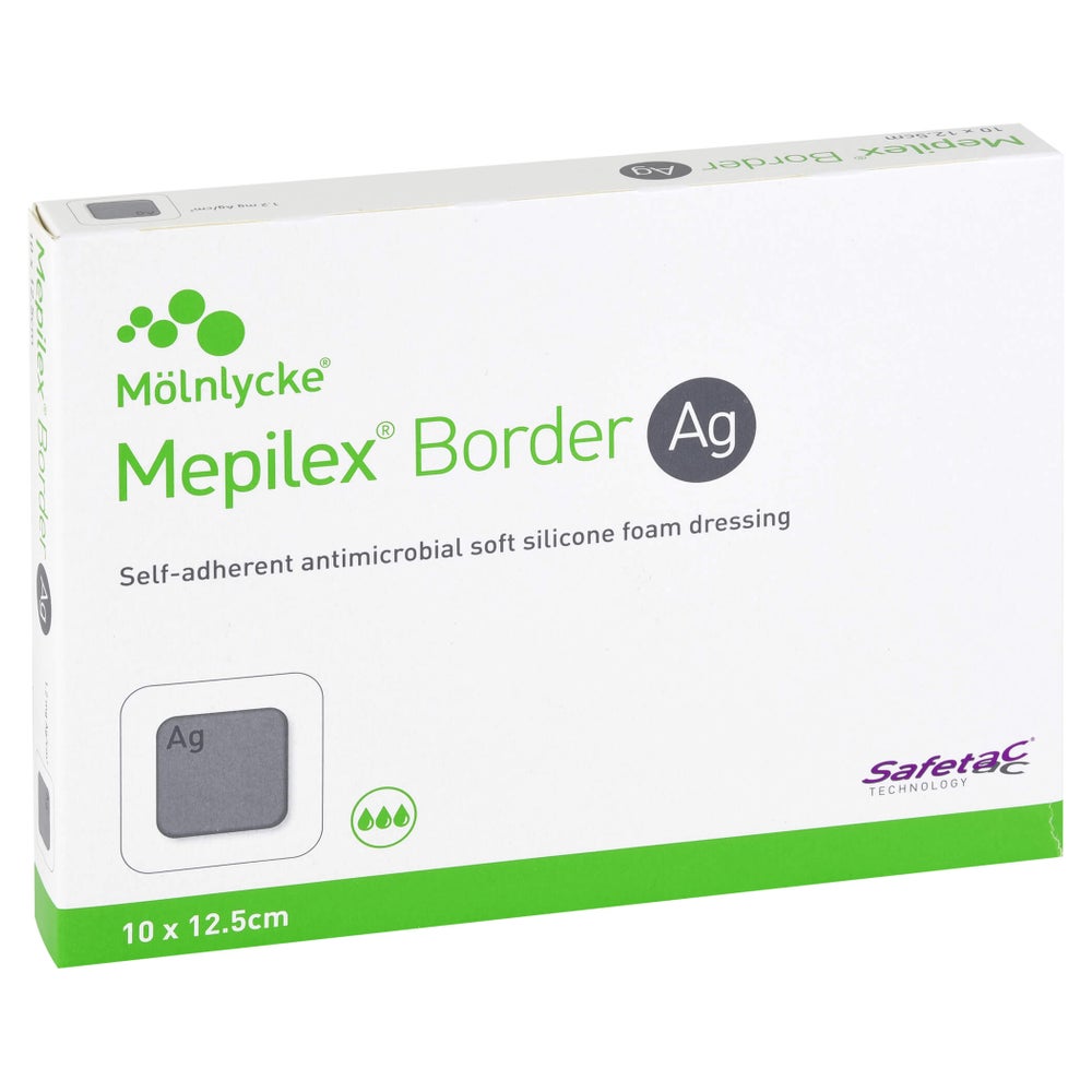 Mepilex Border Ag Schaumverb.10x12,5 cm 5 St
