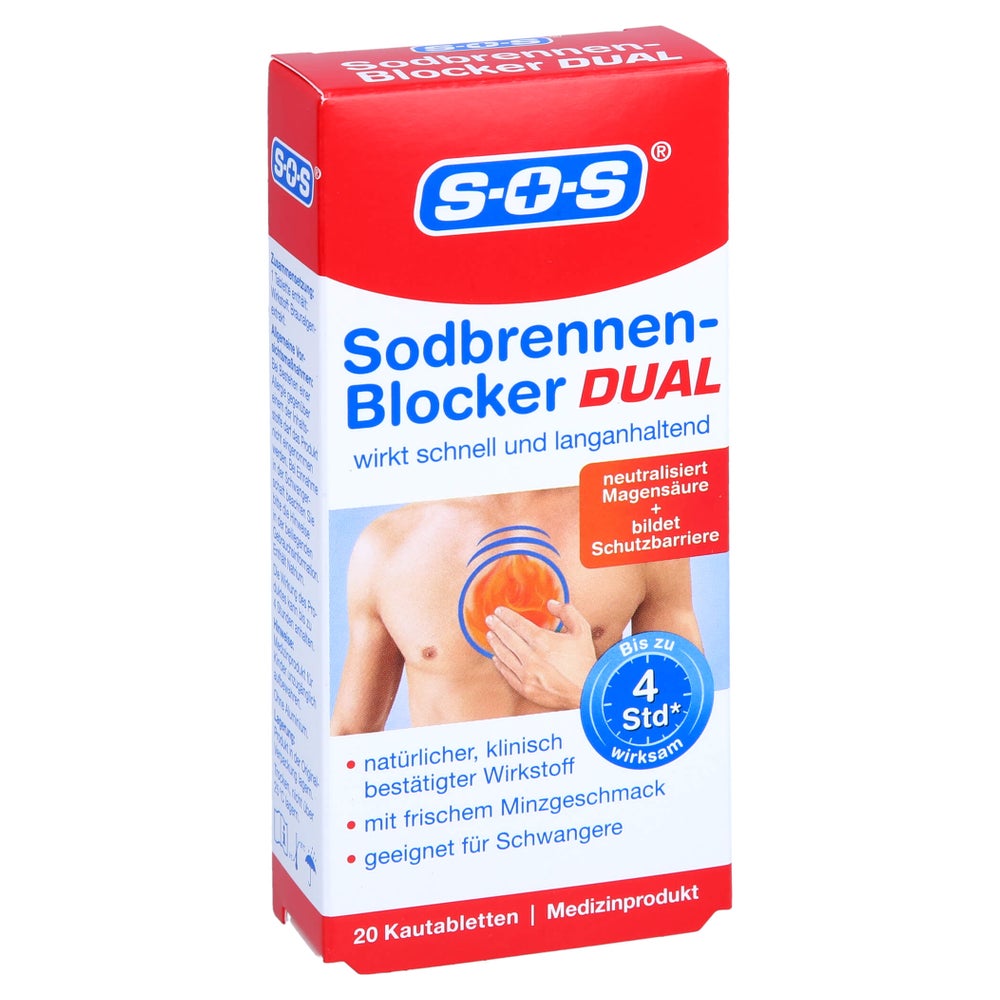 SOS Sodbrennen-blocker DUAL Kautabletten 20 St