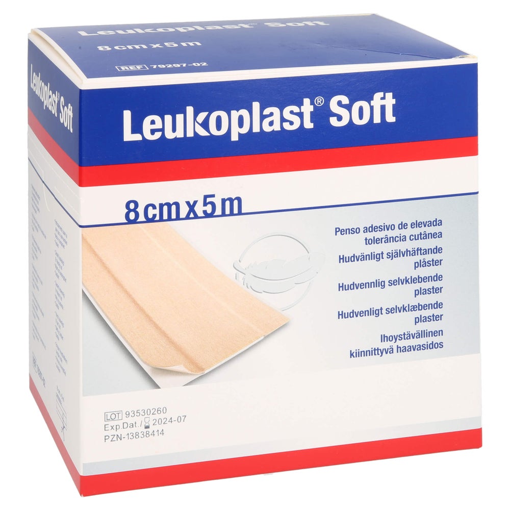 Leukoplast soft Pflaster 8 cmx5 m Rolle 1 St