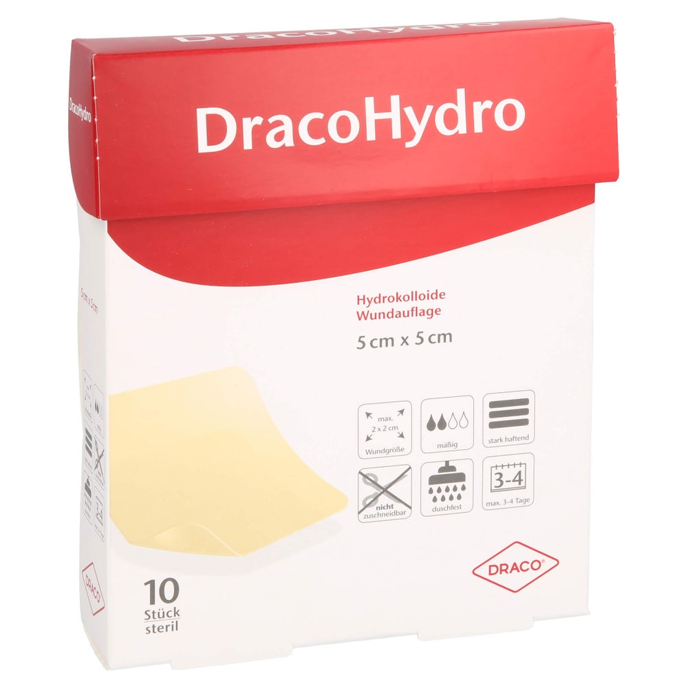 Dracohydro Hydrokoll.wundauflage 5x5 cm 10 St