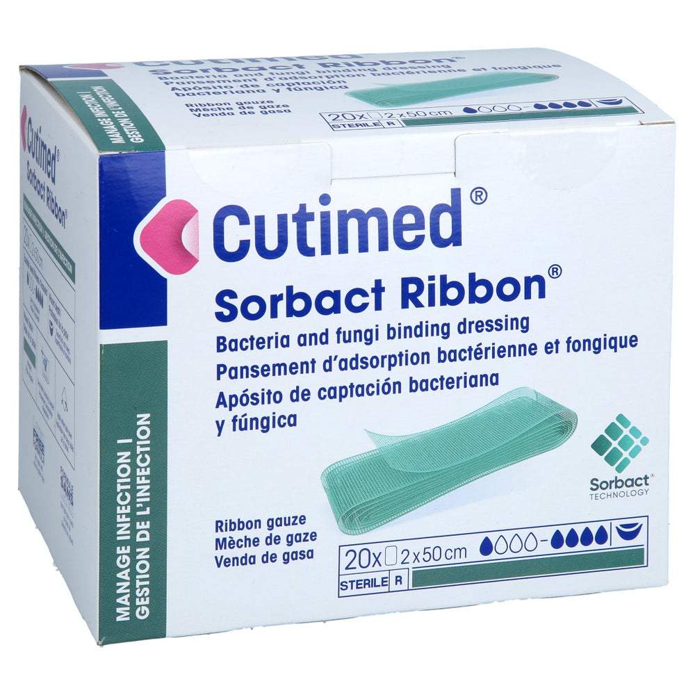 Cutimed Sorbact Tamponaden 2x50 cm 20 St