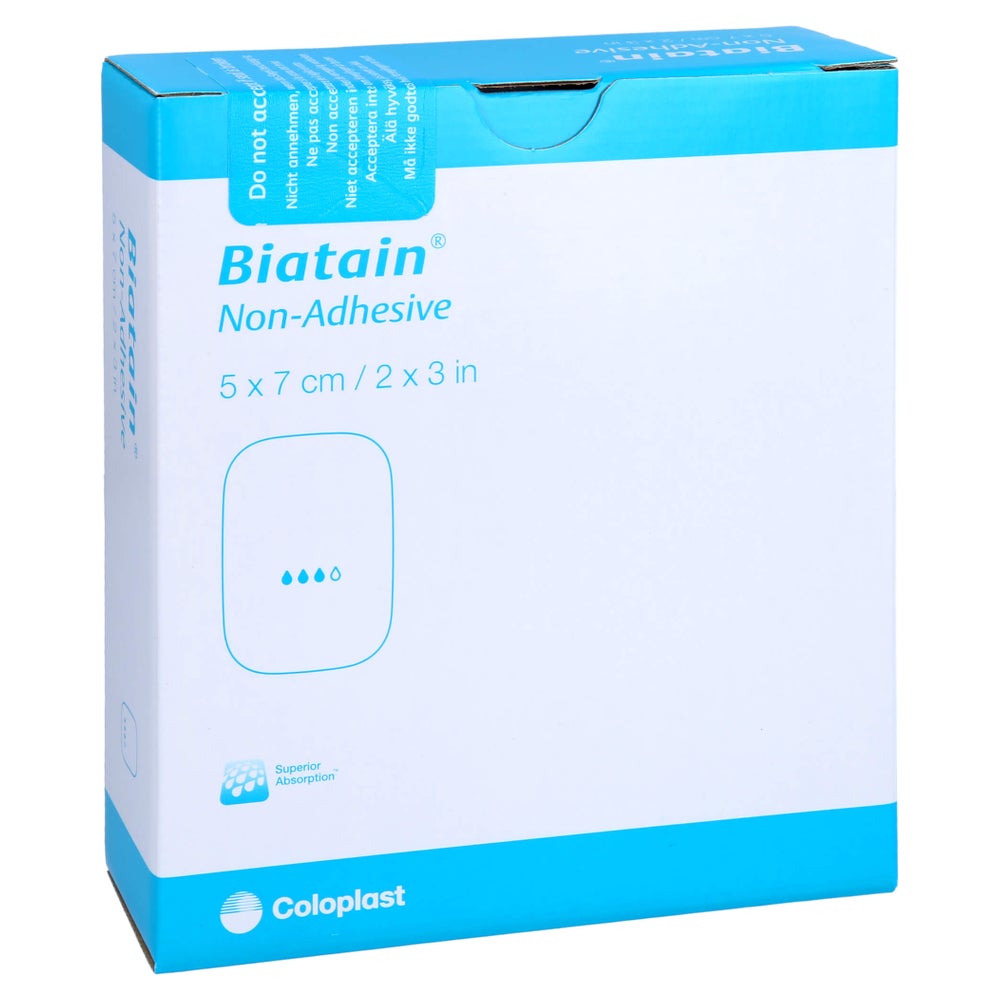 Biatain Schaumverband 5x7 cm nicht hafte 10 St
