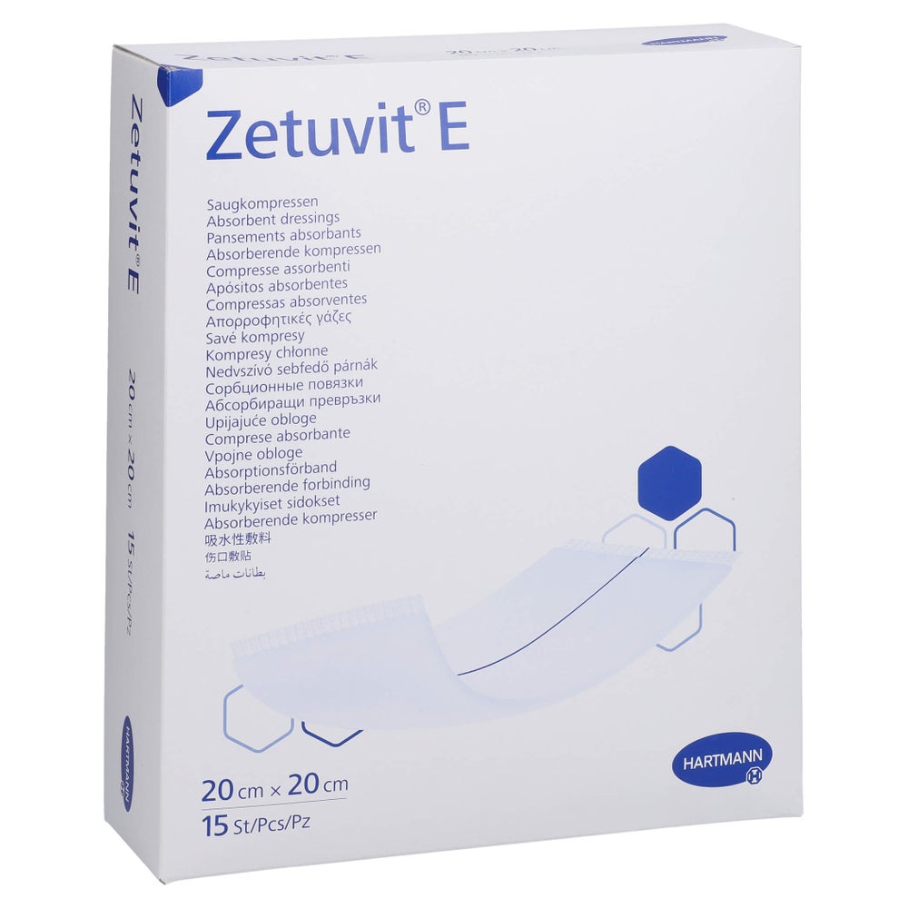 Zetuvit E Saugkompressen steril 20x20 cm 15 St