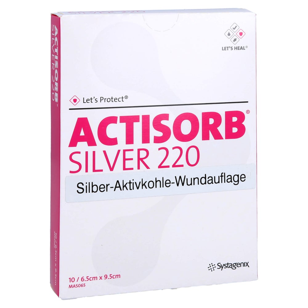 Actisorb 220 Silver 6,5x9,5 cm steril Ko 10 St