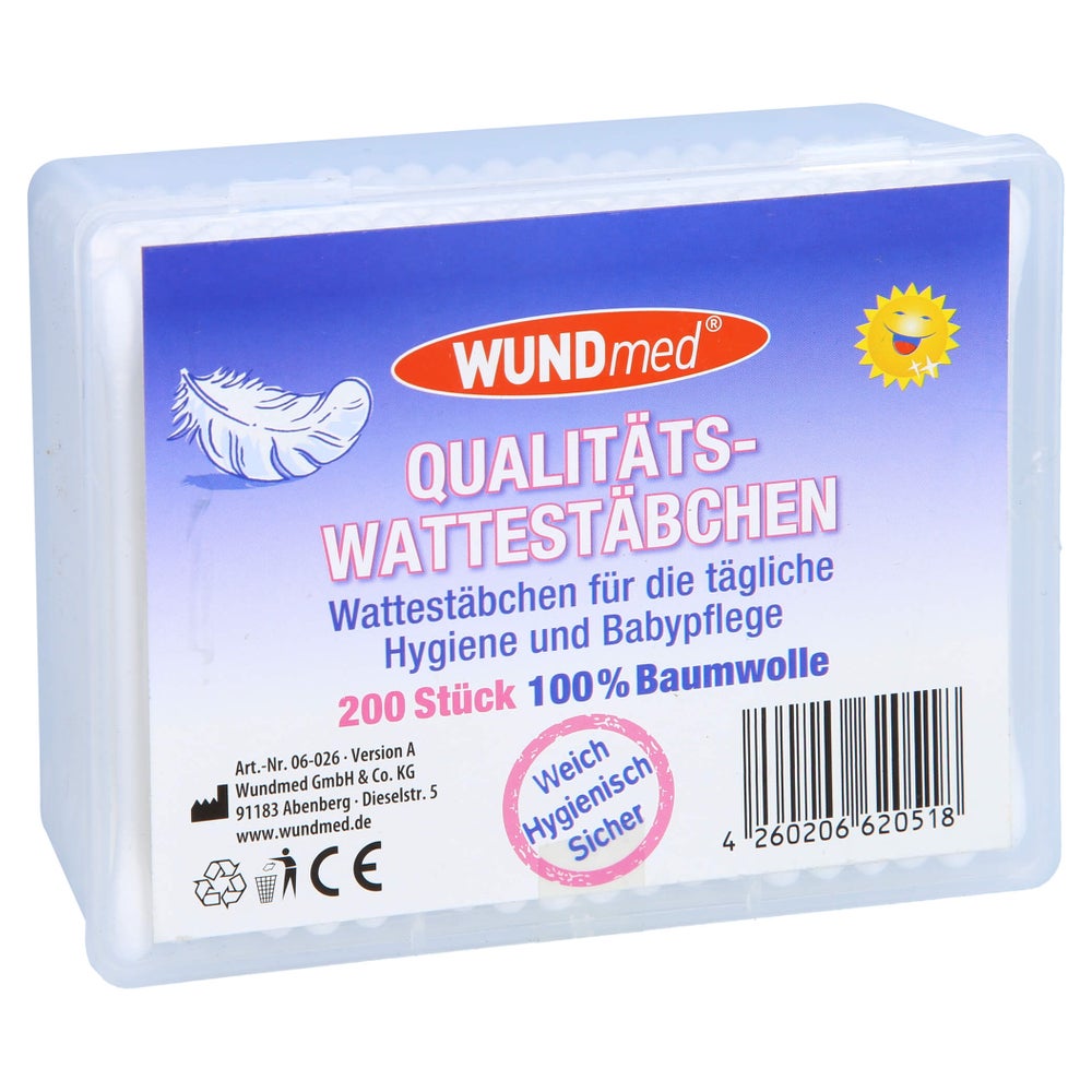 Qualitäts Wattestäbchen Baumwolle 200 St