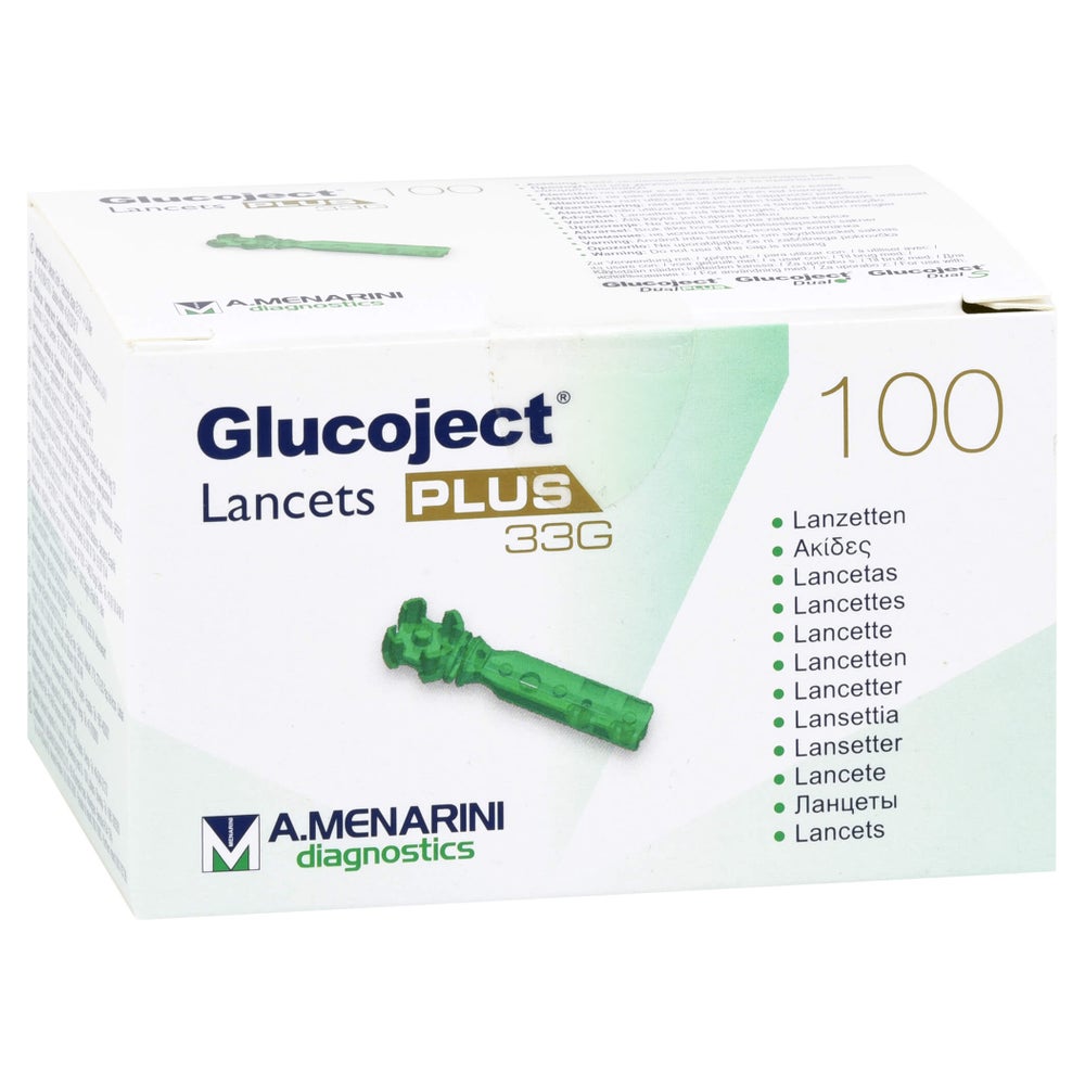 Glucoject Lancets PLUS 33 G 100 St