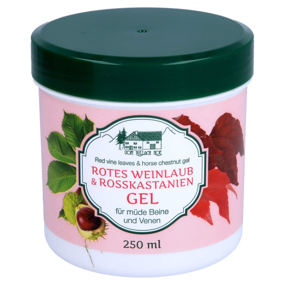 Rotes Weinlaub & Rosskastanien Gel Pulla 250 ml