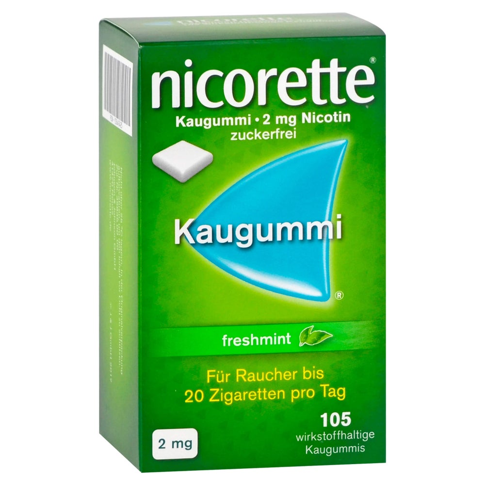 Nicorette Kaugummi 2 mg freshmint - Reimport 105 St