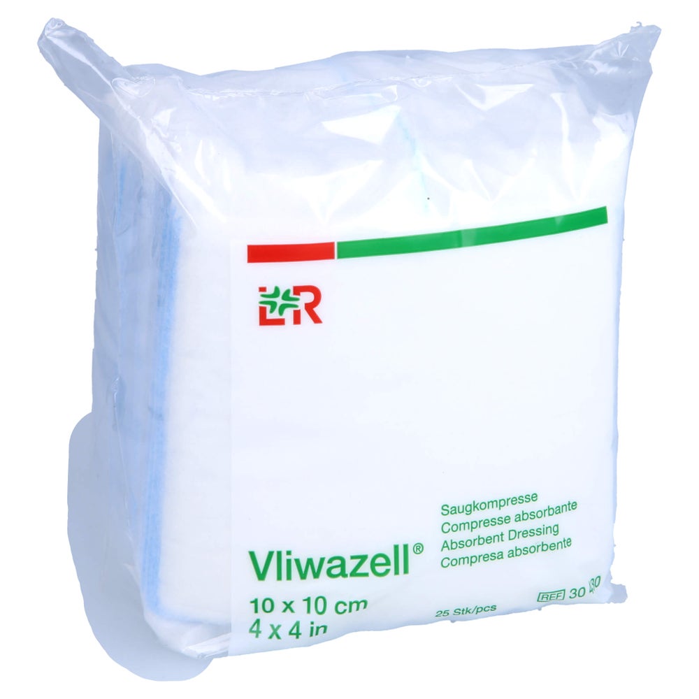 Vliwazell Saugkompressen Unsteril 10x10 25 St