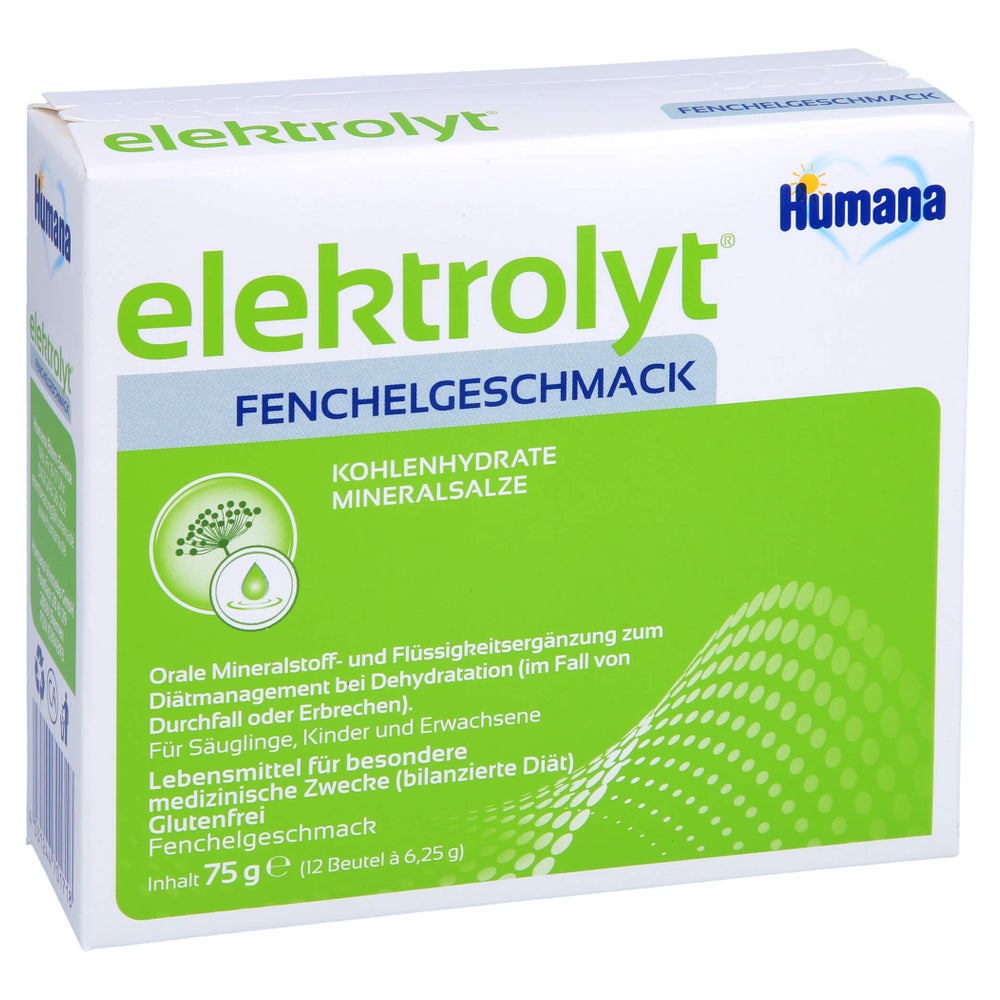 Humana Elektrolyt Fenchel Pulver Faltsch 75 g