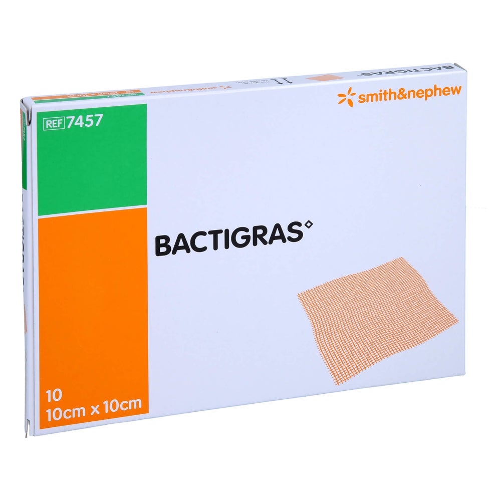 Bactigras Antiseptische Paraffingaze 10x 10 St