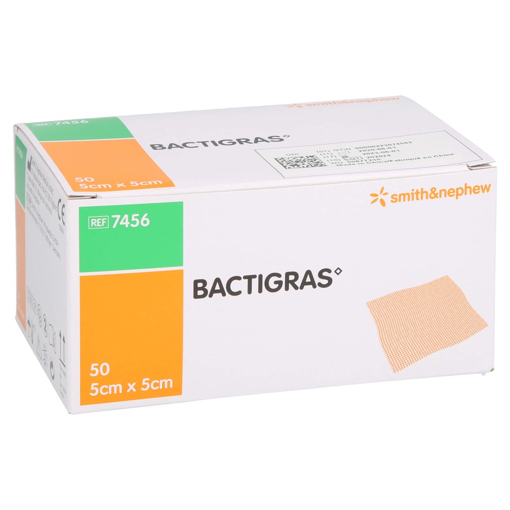 Bactigras Antiseptische Paraffingaze 5x5 50 St