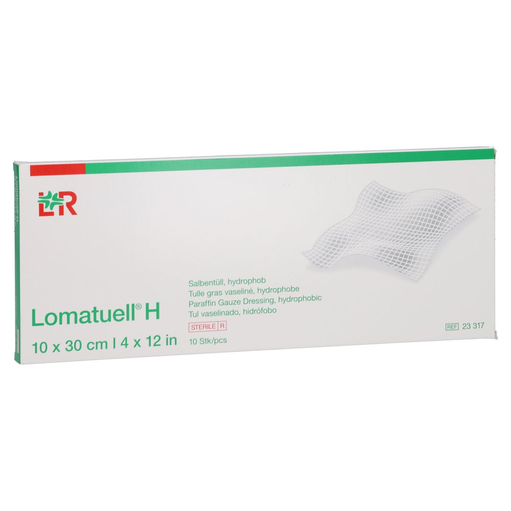Lomatuell H Salbentüll 10x30 cm steril 10 St