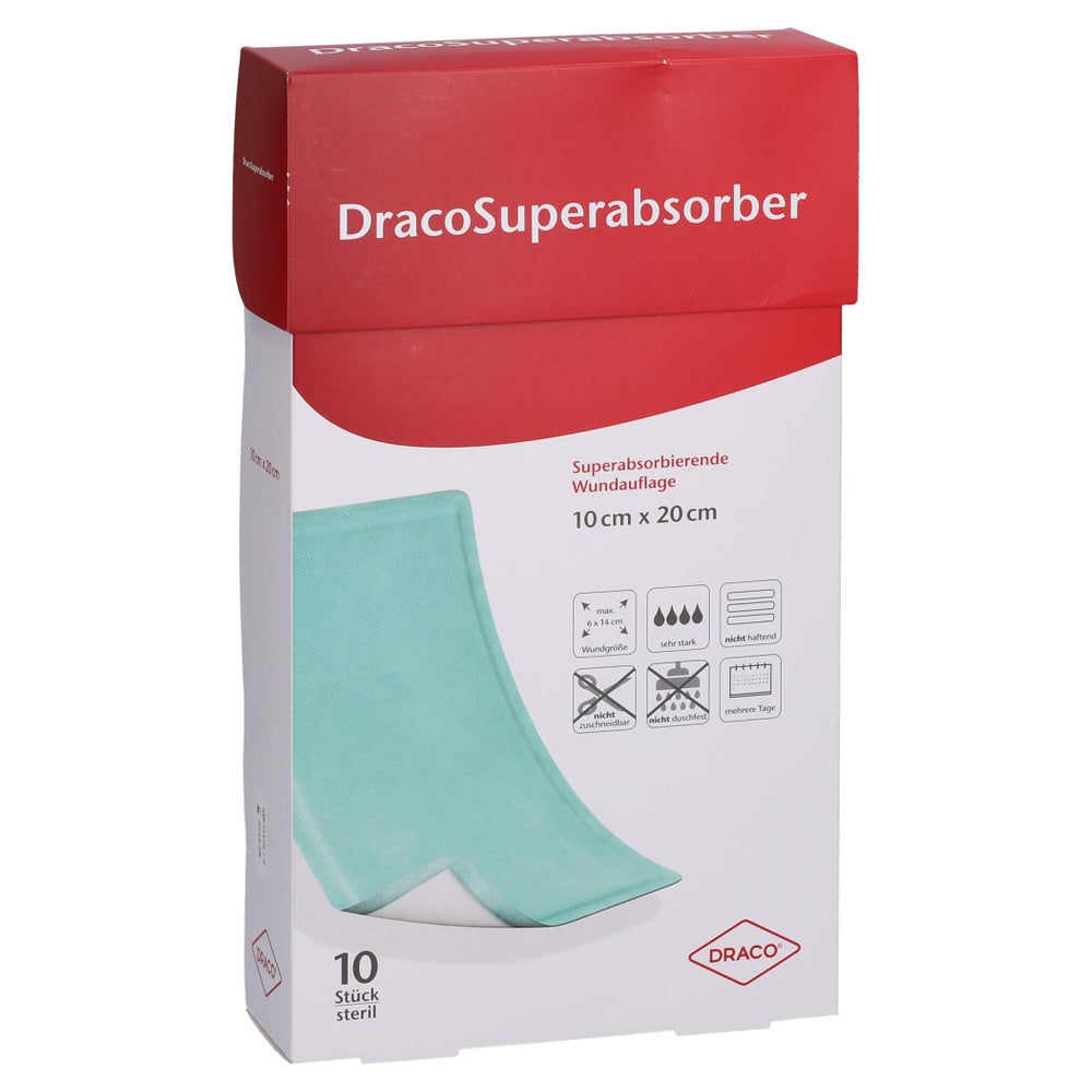 Dracosuperabsorber 10x20 cm Wundauflage 10 St