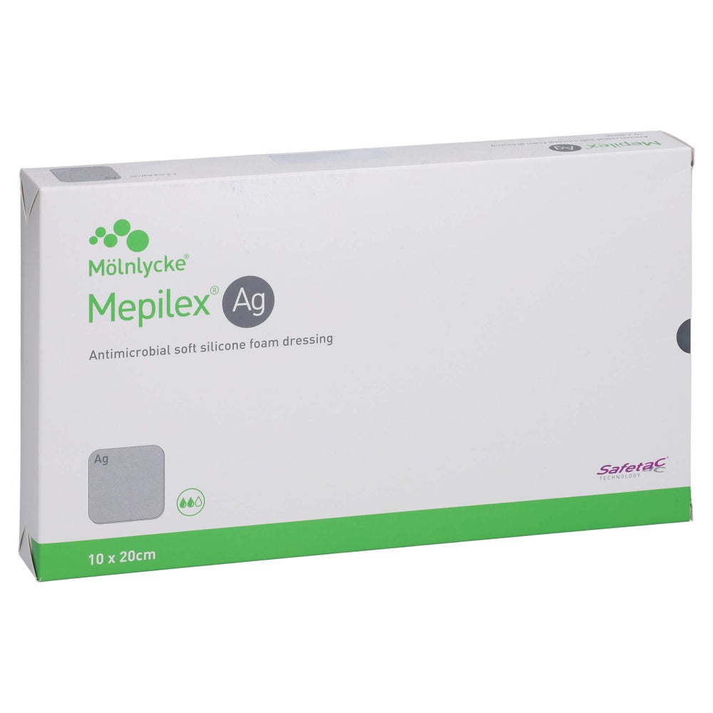 Mepilex Ag Schaumverband 10x20 cm steril 5 St