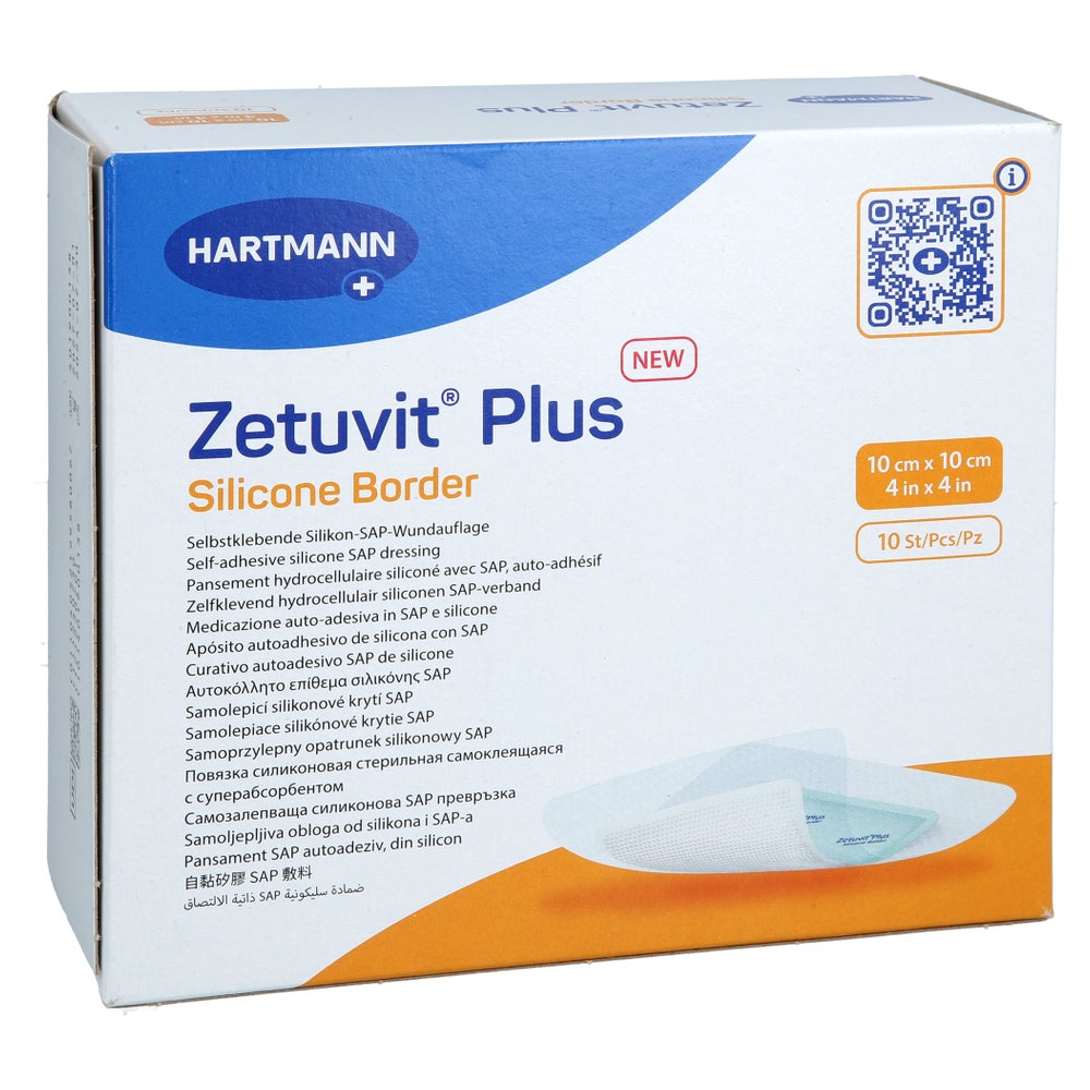 Zetuvit Plus Silicone Border steril 10x1 10 St