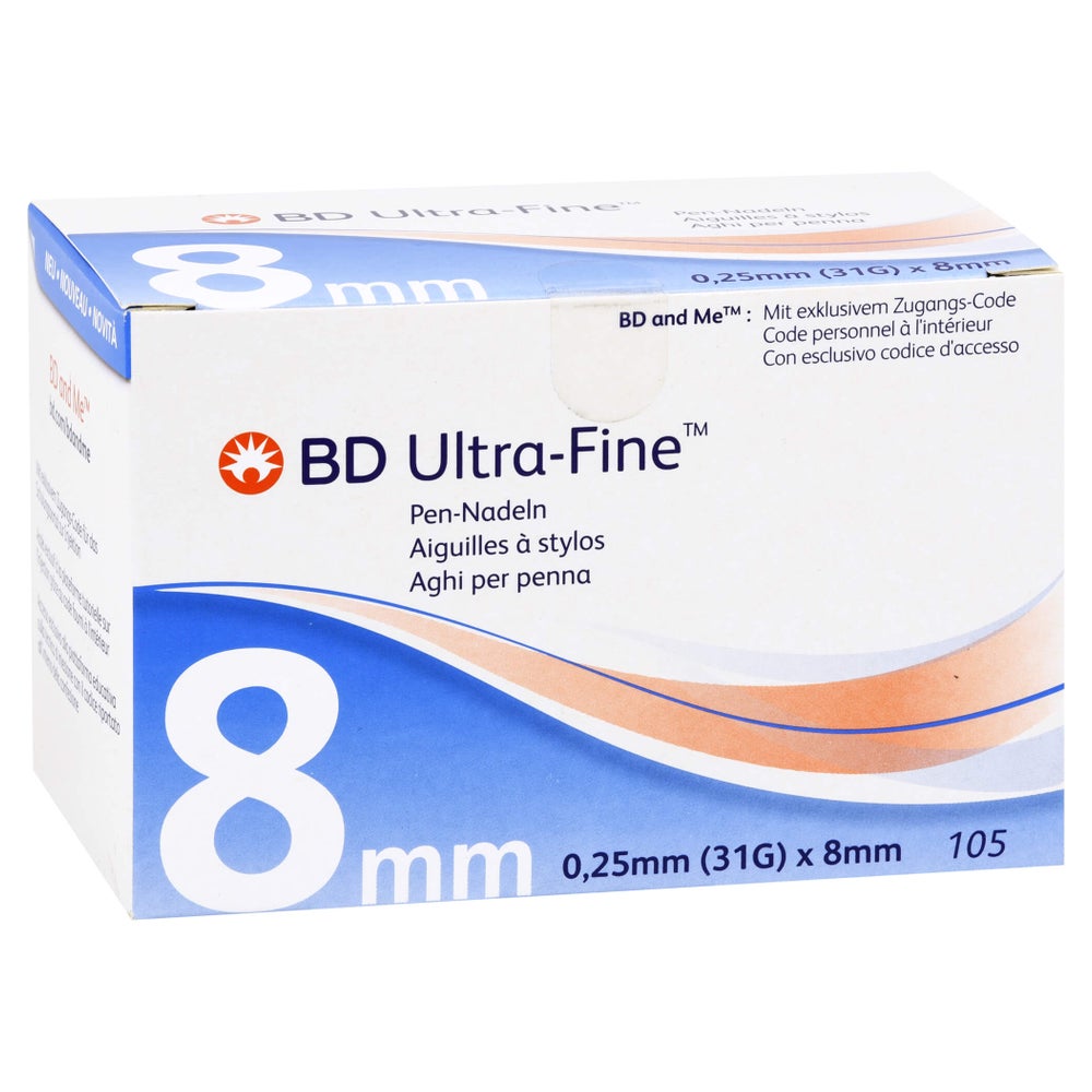 BD Ultra-fine Pen-nadeln 8 mm 31 G 0,25 105 St