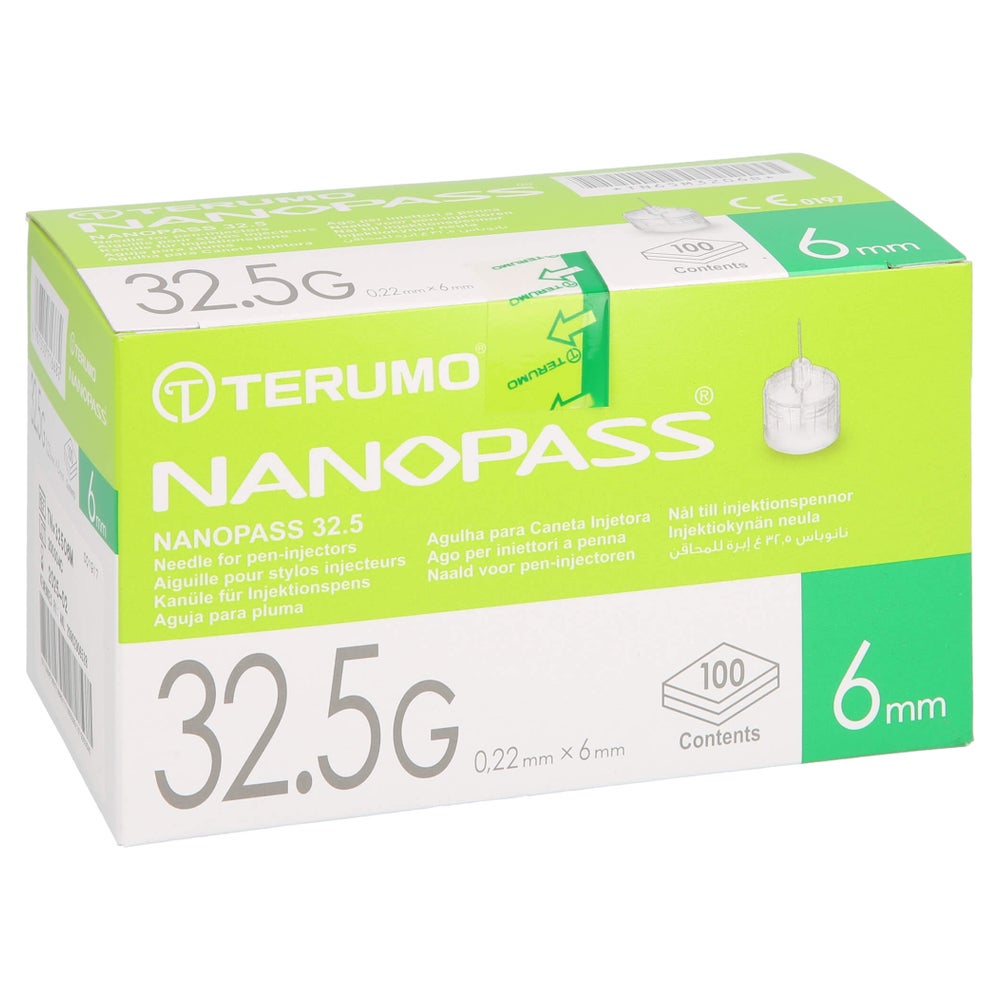 Terumo Nanopass 32,5 Pen Kanüle 0,22x6 m 100 St