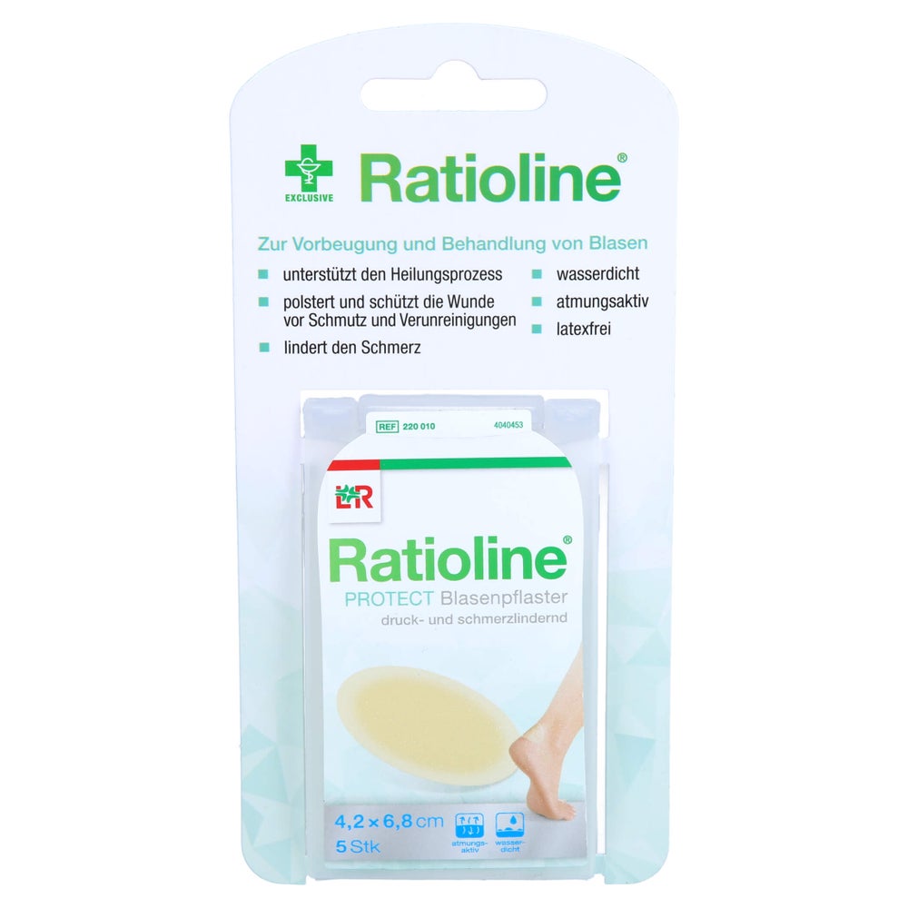 Ratioline Protect Blasenpflaster 4,2x6,8 5 St